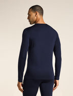icebreaker-thermoshirt-herren-navy-rückansicht