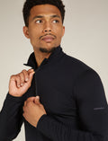 icebreaker-thermoshirt-zip-herren-schwarz-nahaufnahme