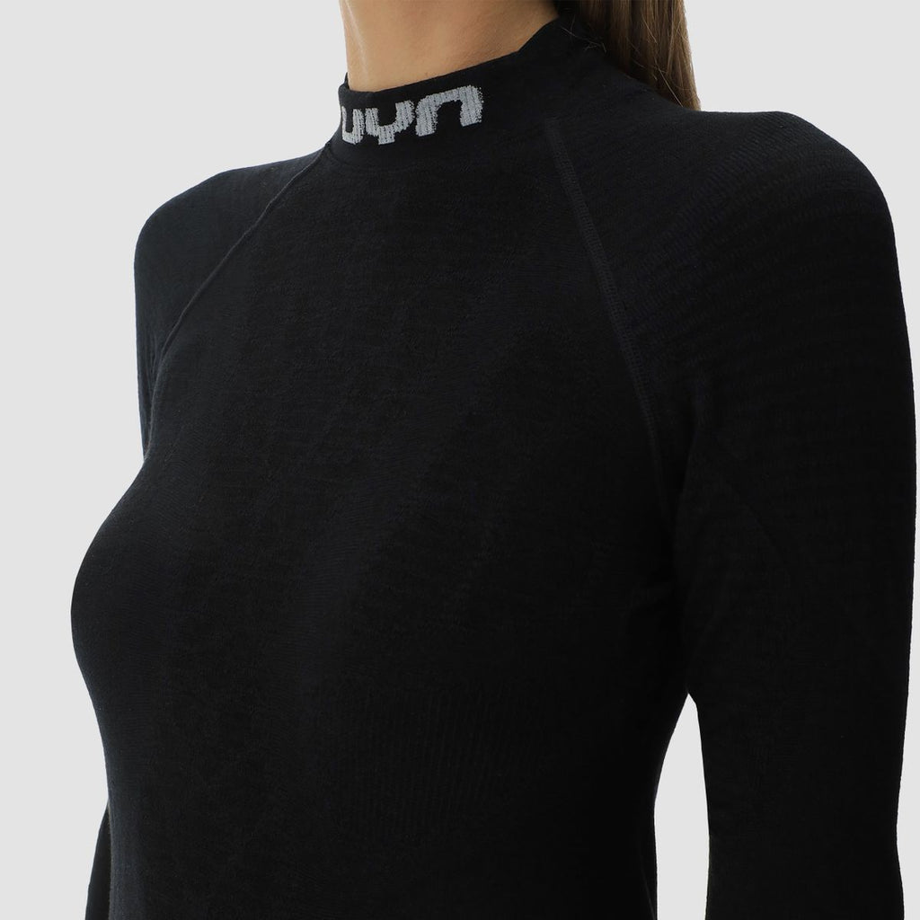 uyn-biomorph-thermoshirt-damen-schwarz-nahaufnahme