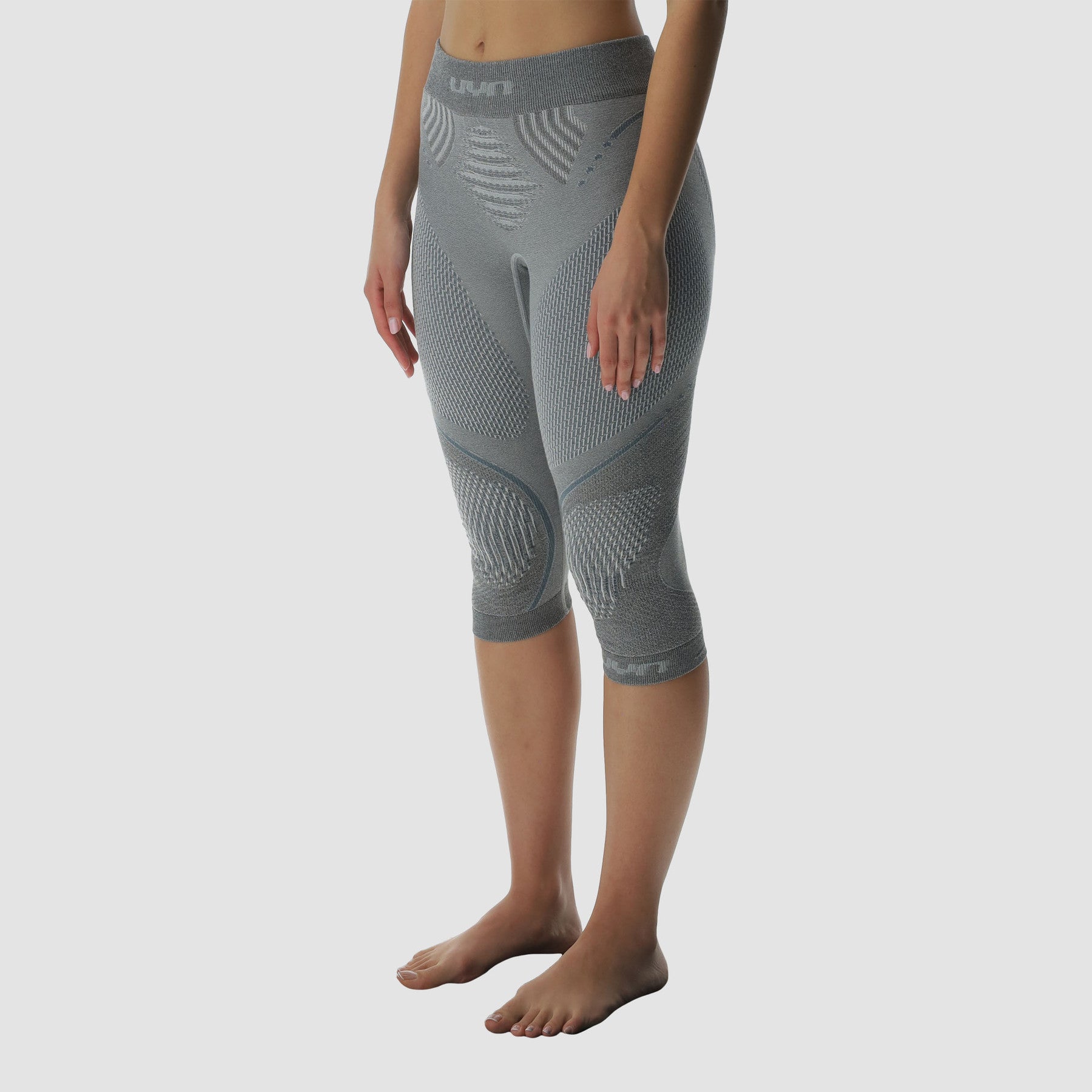 uyn-thermohose-3/4-damen-grau-seitenansicht