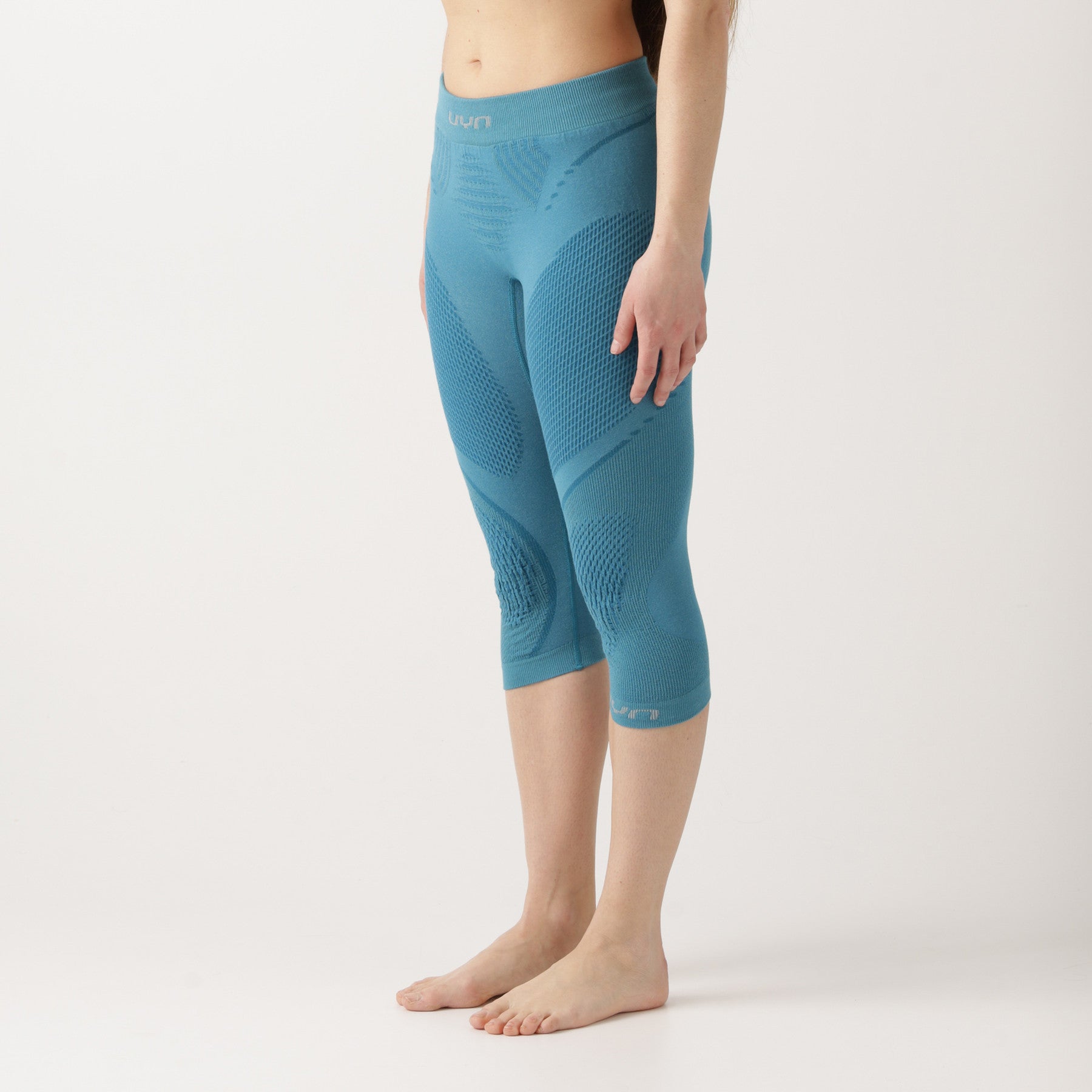 uyn-thermohose-3/4-damen-hellblau-seitenansicht