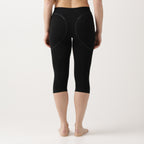uyn-thermohose-3/4-damen-schwarz-rückansicht