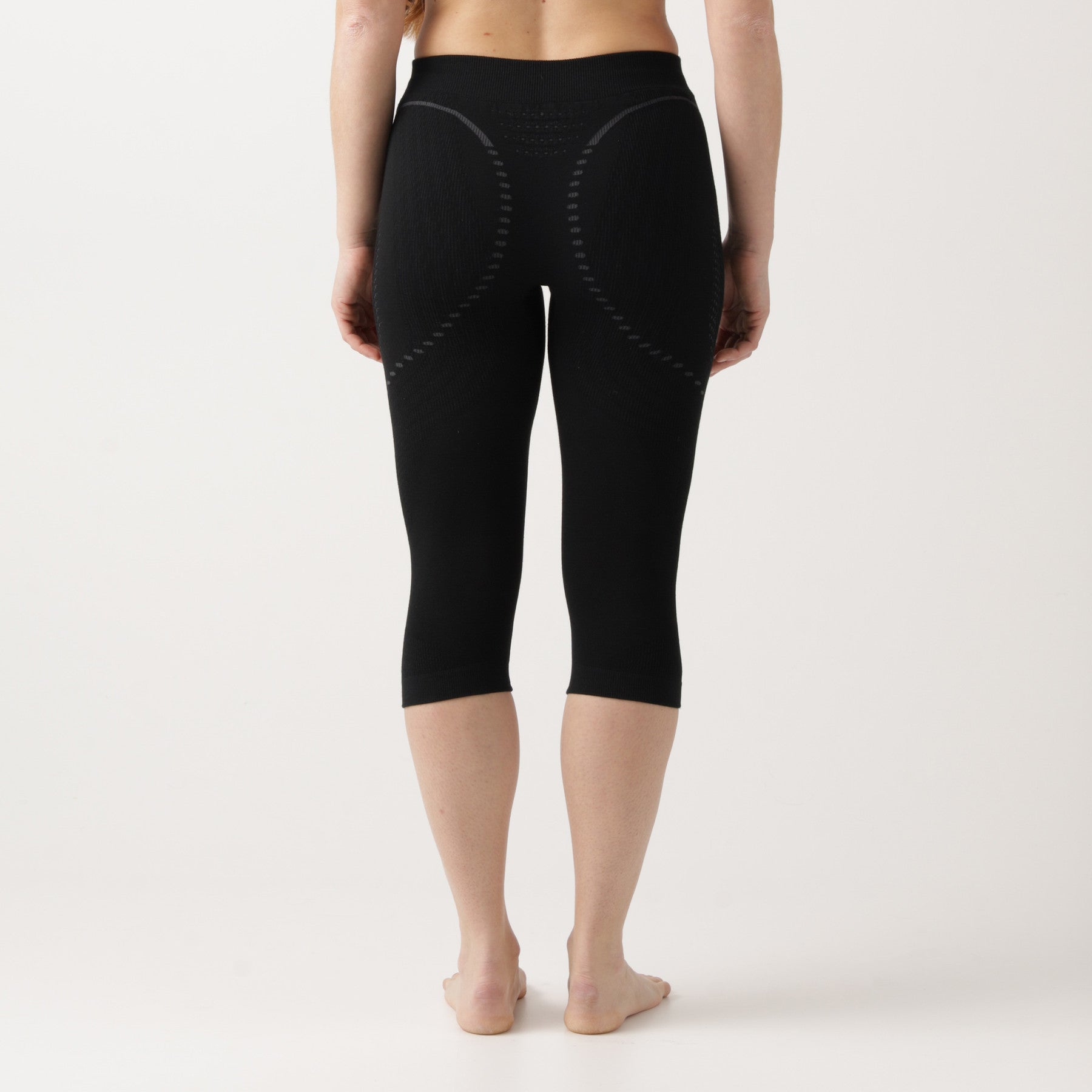 uyn-thermohose-3/4-damen-schwarz-rückansicht