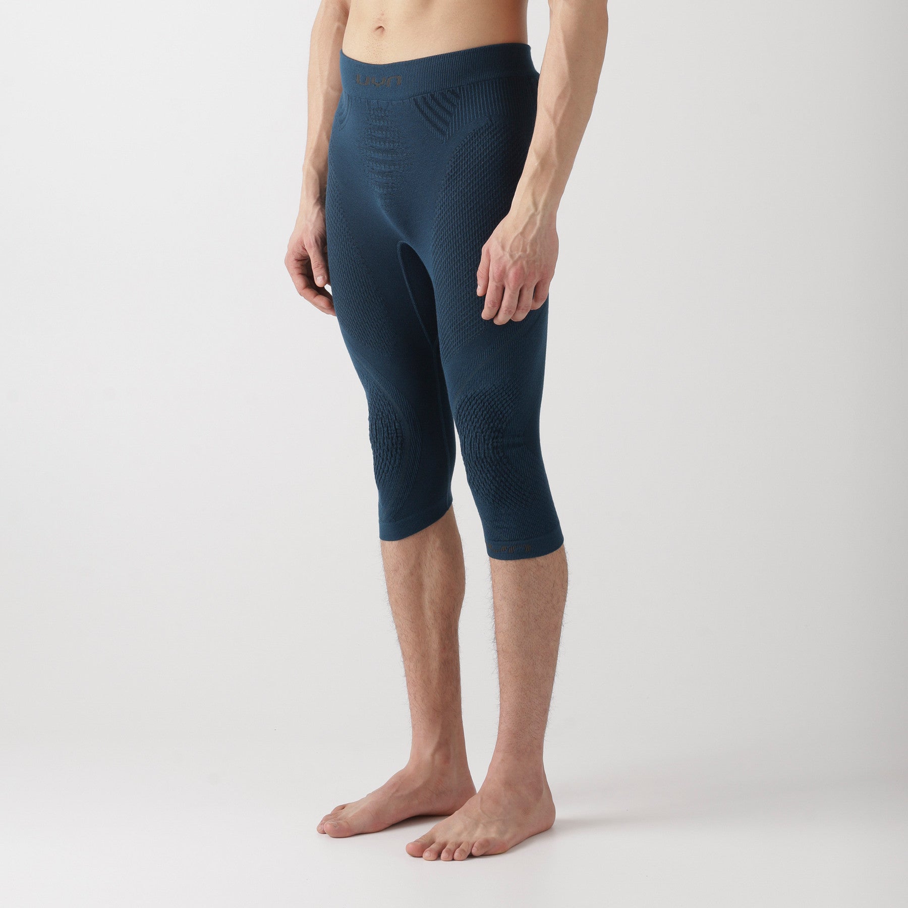 uyn-thermohose-3/4-herren-blau-seitenansicht
