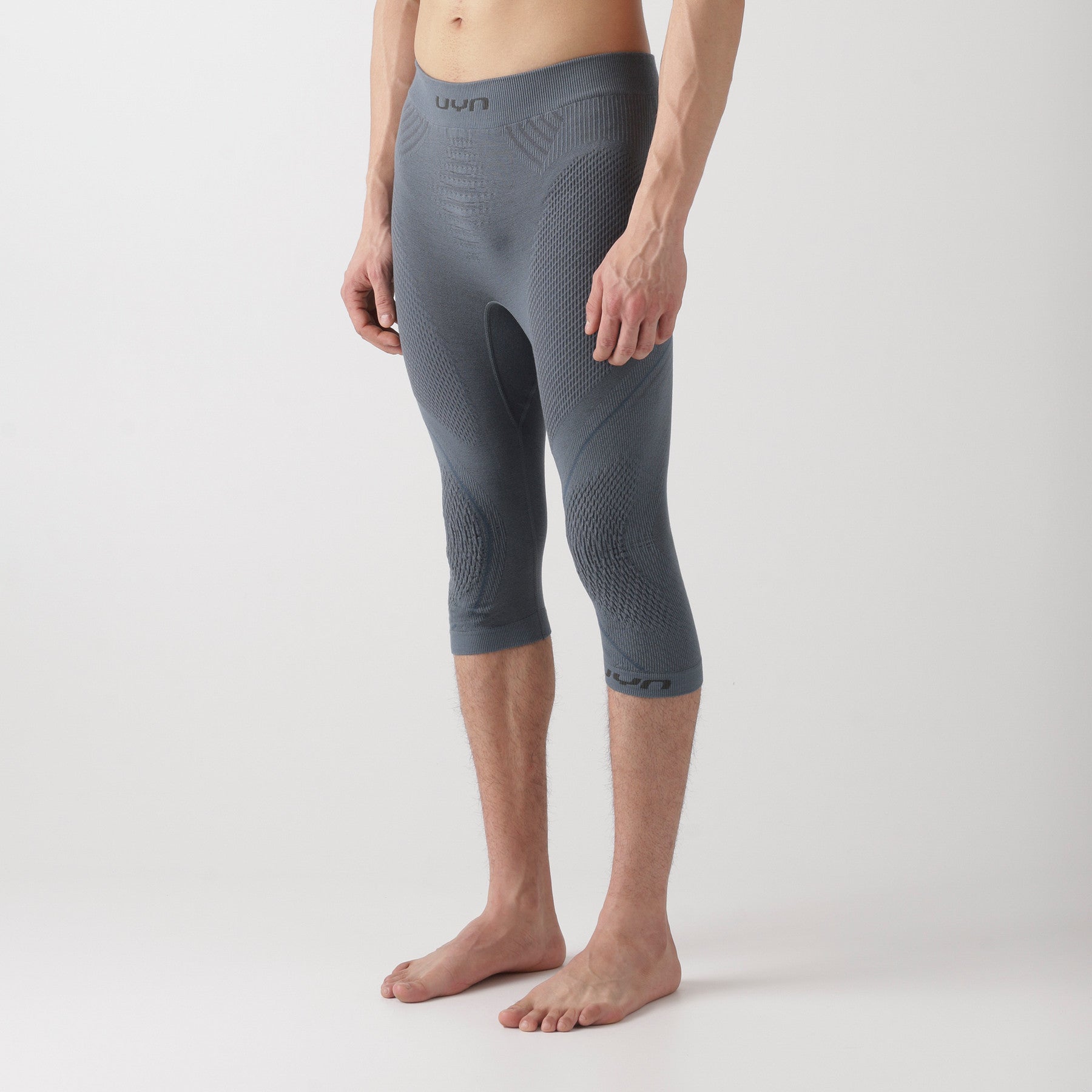 uyn-thermohose-3/4-herren-grau-seitenansicht