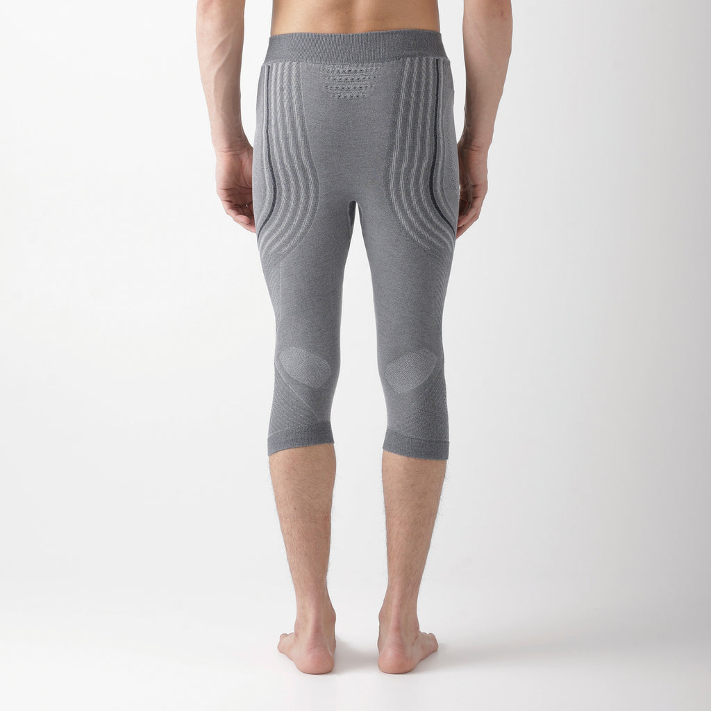 uyn-thermohose-3/4-herren-hellgrau-rückansicht