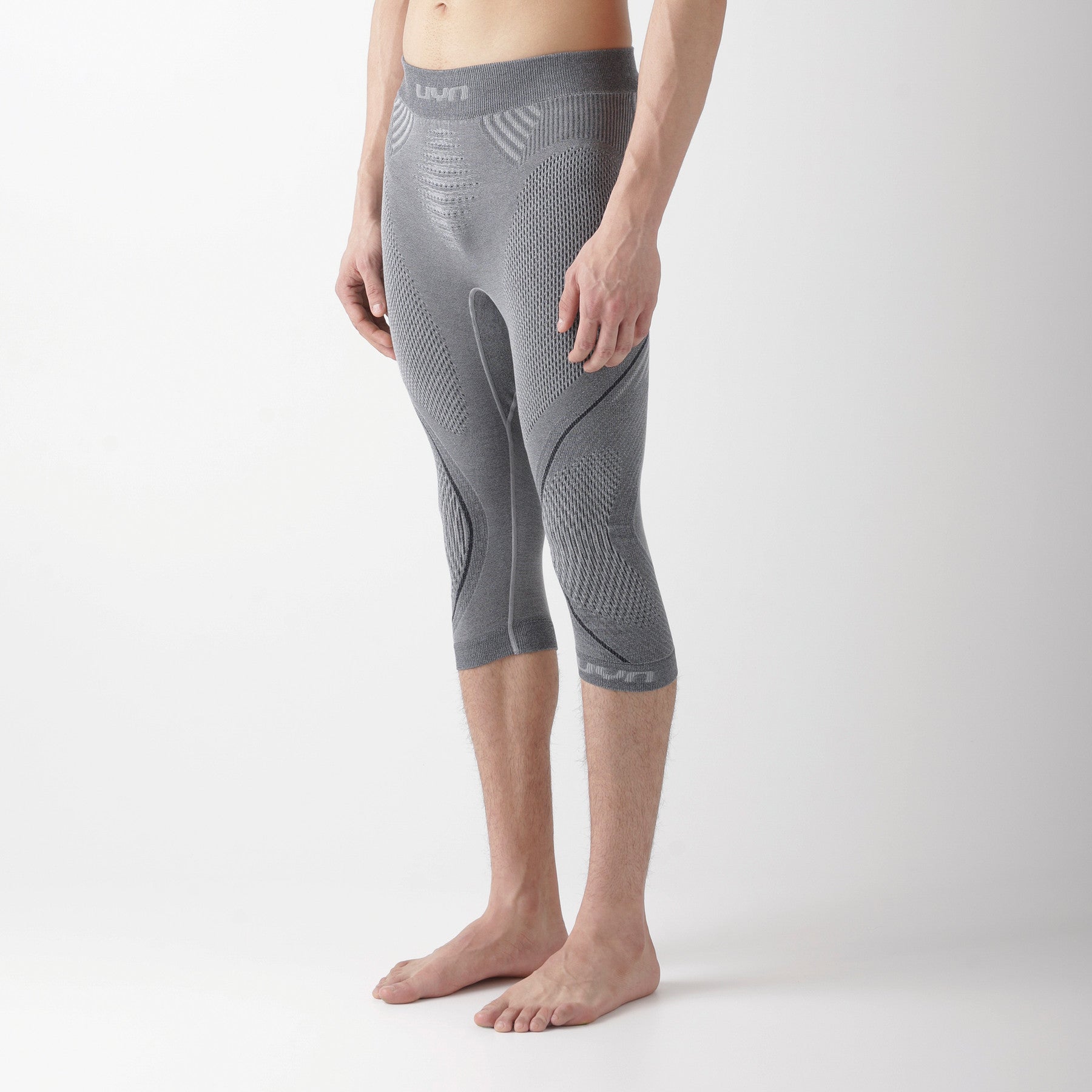 uyn-thermohose-3/4-herren-hellgrau-seitenansicht
