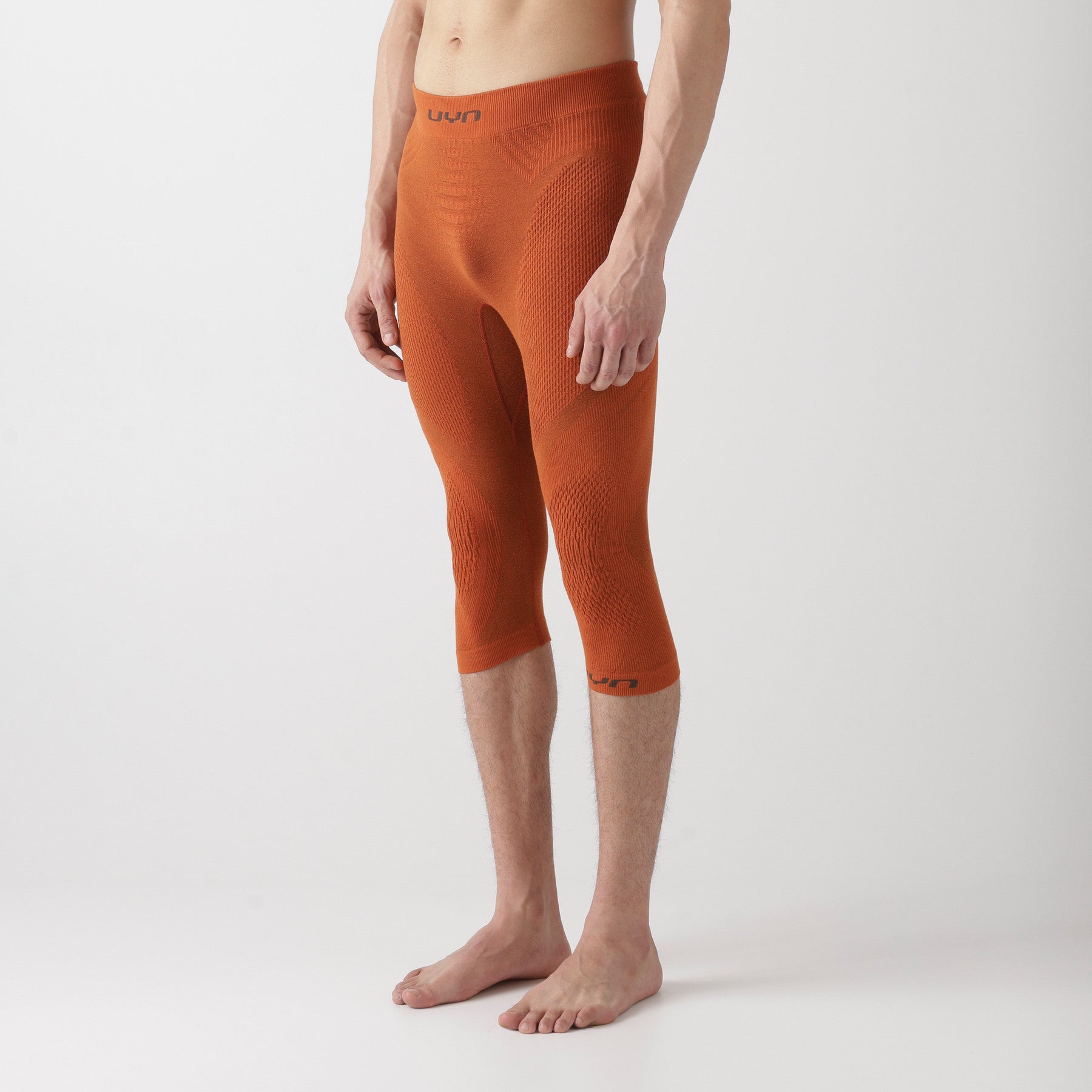 uyn-thermohose-3/4-herren-orange-seitenansicht