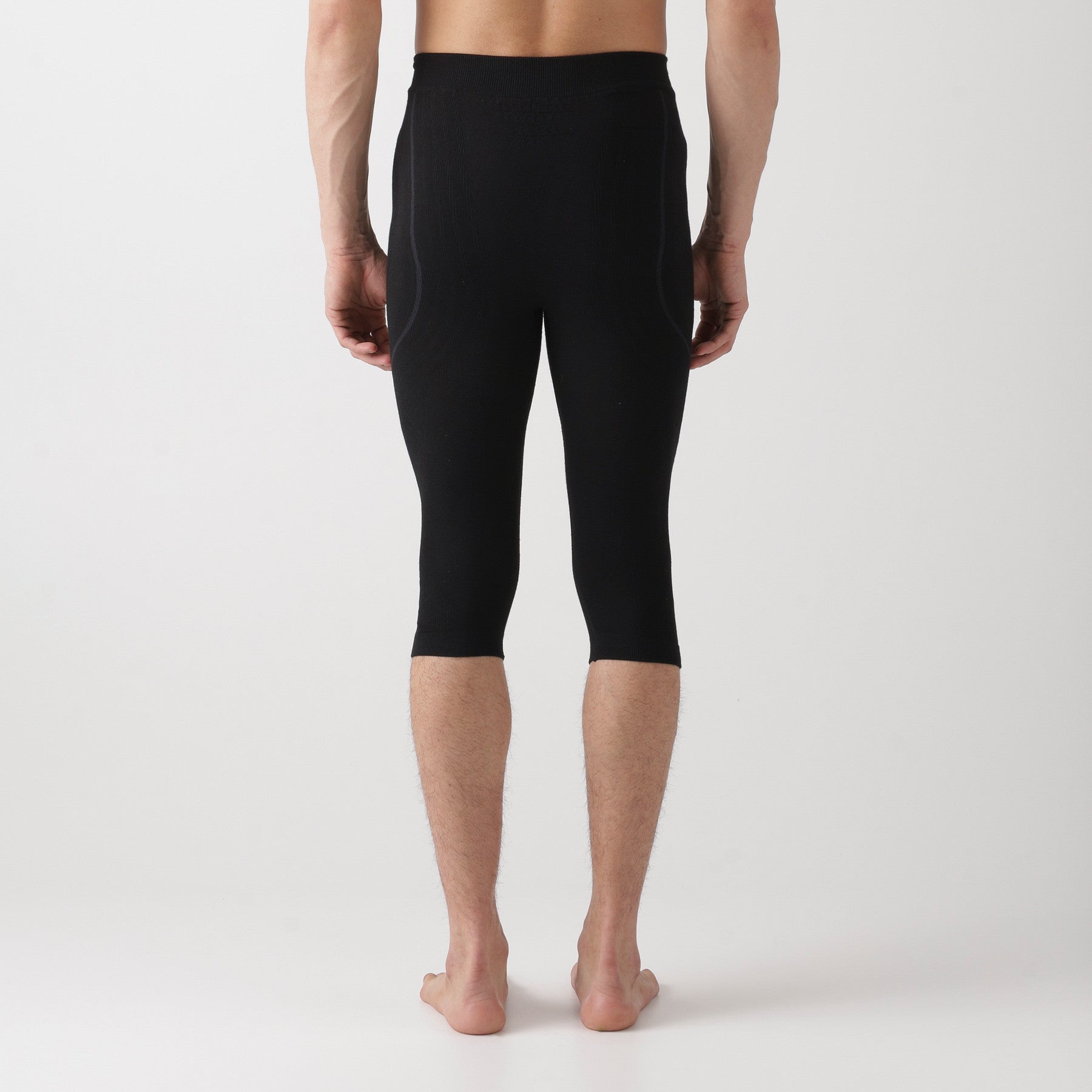 uyn-thermohose-3/4-herren-schwarz-rückansicht