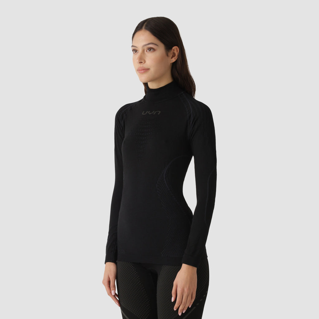 uyn-thermoshirt-stehkragen-damen-schwarz-seitenansicht