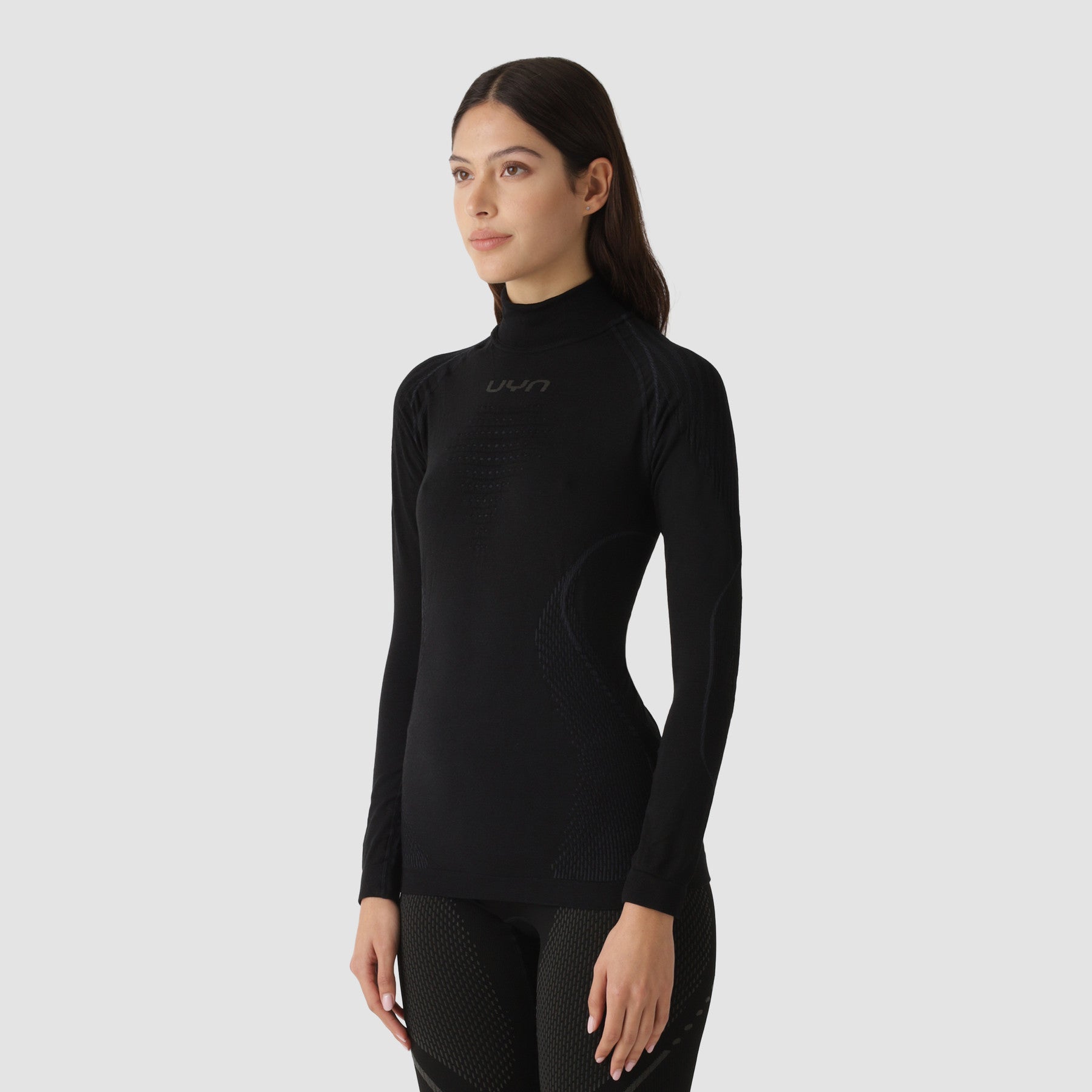 uyn-thermoshirt-stehkragen-damen-schwarz-seitenansicht
