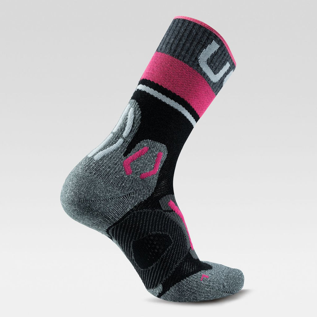 uyn-trekking-merino-socken-damen-pink-seitenansicht